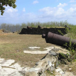 Antique cannons, Fortaleza de Nossa Senhora dos Remédios, Fernando de Noronha, Brazil. Author and Copyright Marco Ramerini