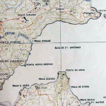 Mappa dell'Isola di Principe: la baia di Santo António e la Fortaleza da Ponta da Mina