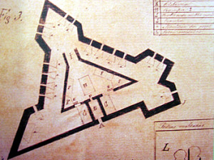 Old Map of the Forte de São José do Morro, Ilha de São José, Fernando de Noronha. Photo Marco Ramerini