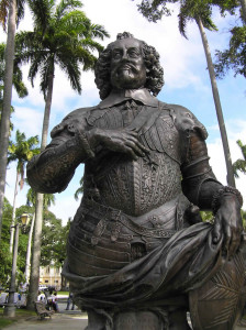 The statue of Johan Maurits von Nassau-Siegen (1604-1679) (Mauricio de Nassau), Praça da República, Recife. Author and Copyright Marco Ramerini