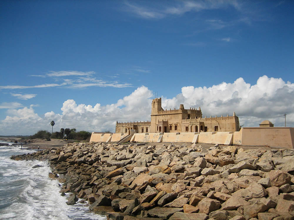Fort Dansborg, Tranquebar, India. Author Esben Agersnap. Licensed under the Creative Commons Attribution-Share Alike