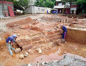 Malacca fort wall excavation. Author and Copyright Martin Carvalho and Damian Gerard Sta. Maria