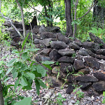 Native sections of the walls that have survived. Luanze, Zimbabwe. Author and Copyright Chris Dunbar