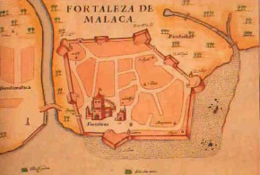 Portuguese Malacca (1600s), Malaysia. Livro das Plantas das Fortalezas, Cidades e Povoaçoes do Estado da India Oriental 1600s.