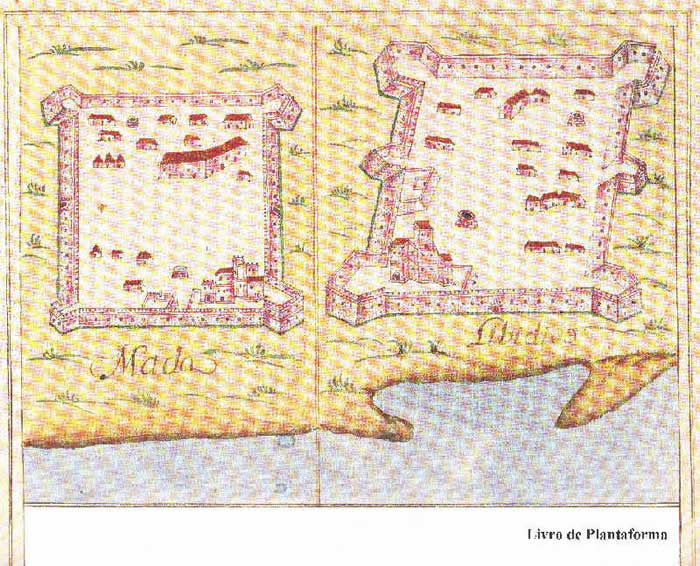 Portuguese forts of Mada and Libedia from Prof. Rui Carita Lyvro de Plantaforma das Fortalezas da Índia