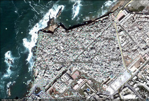 Essaouira fortress, Morocco. Google Earth