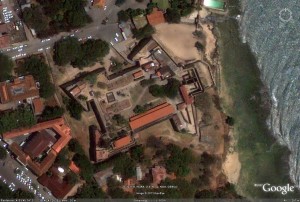Forte Jesus, Mombasa, Kenya. Google Earth