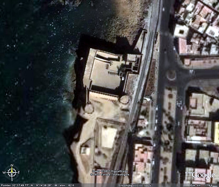 Safi Fort, Morocco. Google Earth